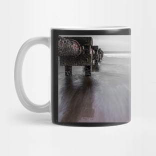 Blyth beach and a pipe simples Mug